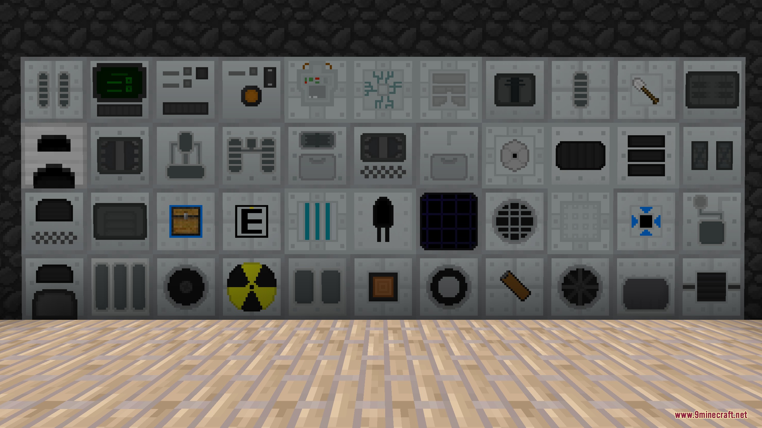 Faithful 32x Modded Resource Pack Screenshot 8 Various industrial machine blocks and technical components with clean high resolution textures