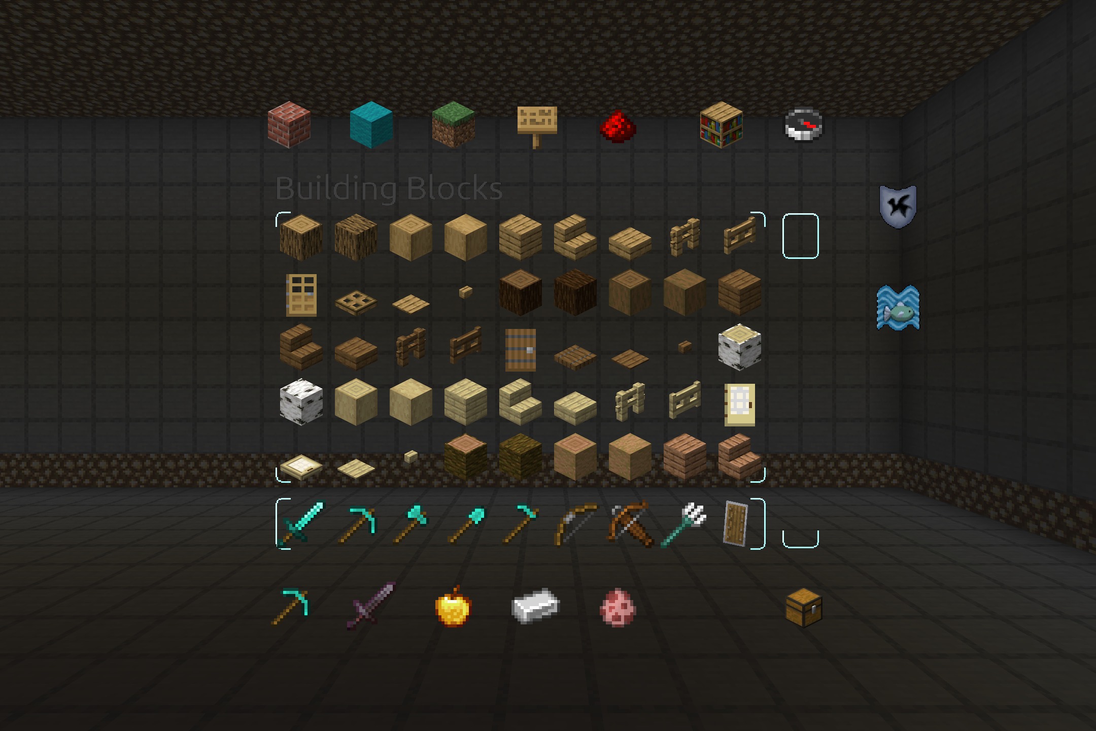 Faithless UI Resource Pack (1.21.4) – Sleek Transparent Menus for Clearer Views — screenshot 1
