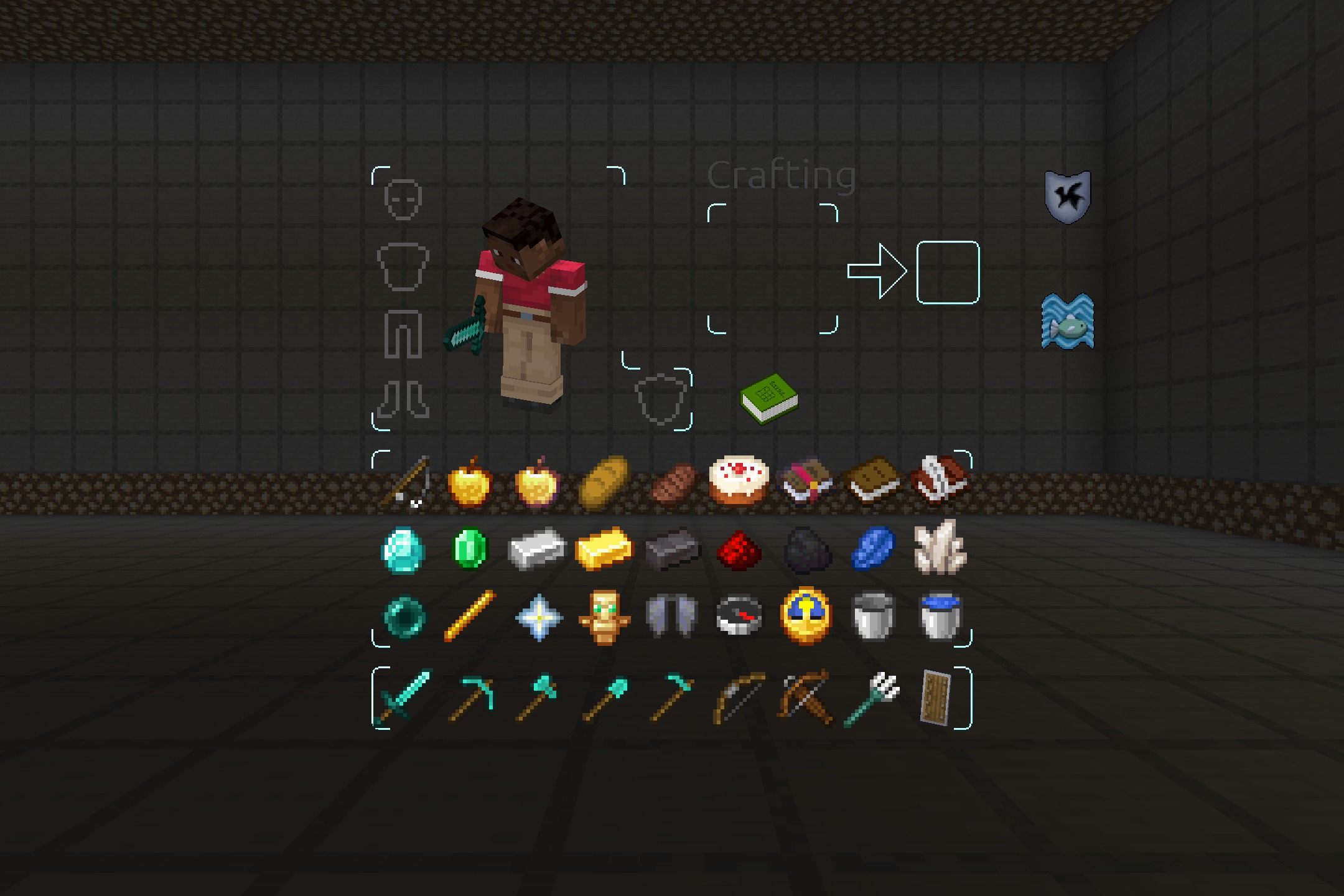 Faithless UI Resource Pack (1.21.4) – Sleek Transparent Menus for Clearer Views — screenshot 3