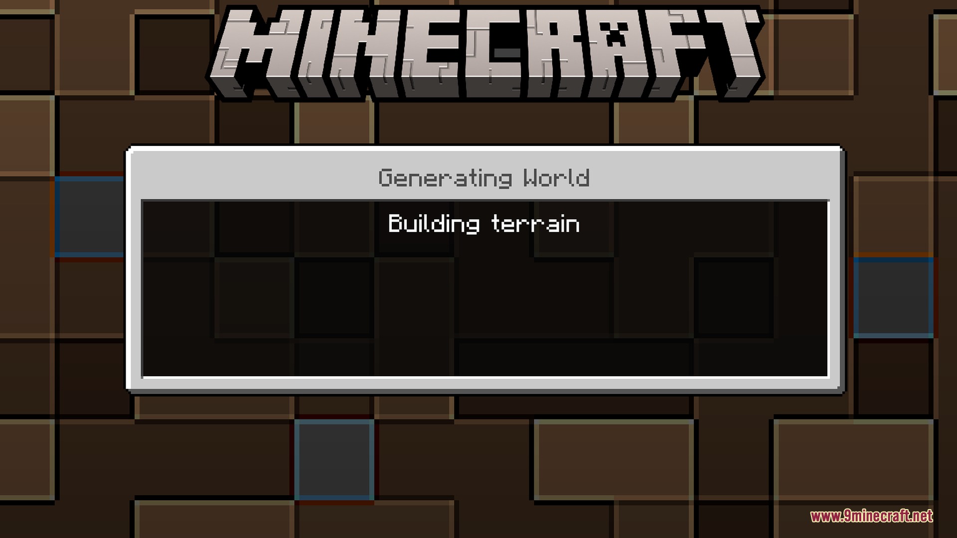 Fancy Visuals Shader Screenshot 1 Minecraft loading screen showing the progress of building terrain for a new world