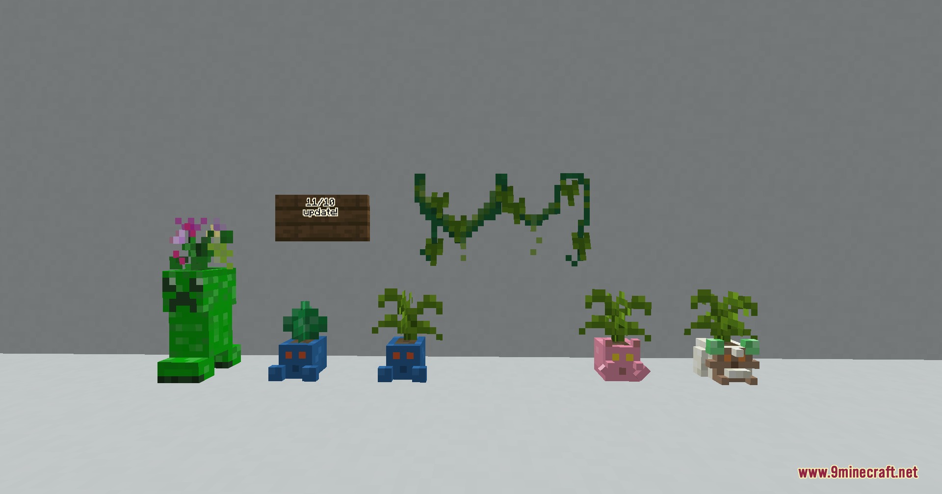 Fay's Plants Mod Screenshot 1 A collection of cute animal shaped flower pots and green hanging vines