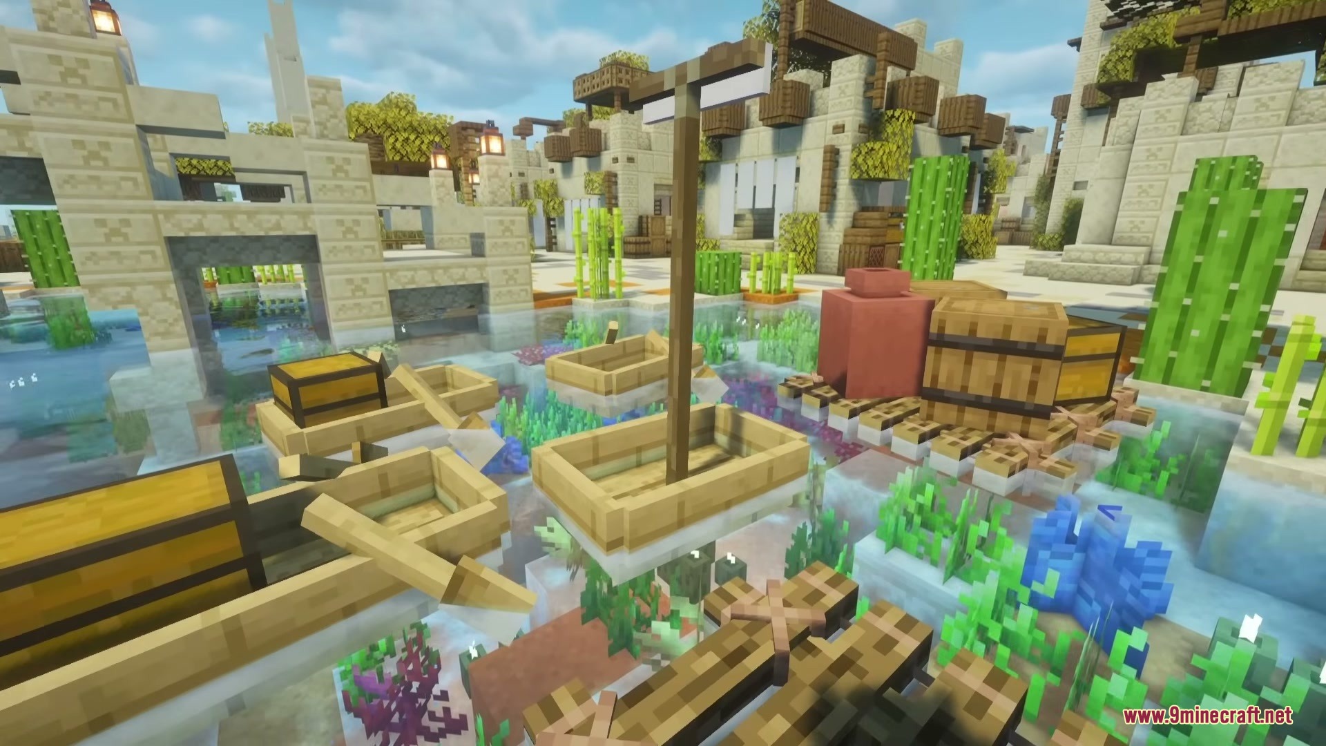 Fish N' Ships Mod (1.21.1, 1.20.1) – Build Massive Ships to Haul Cargo — screenshot 1