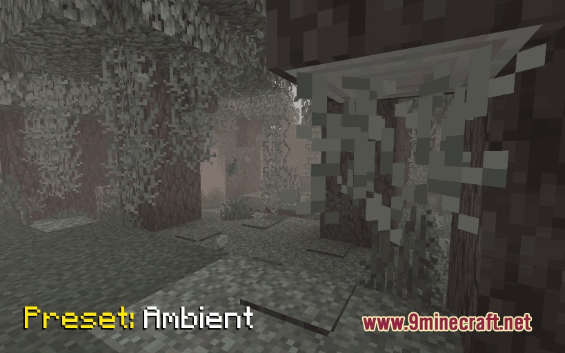 Foggy Pale Garden FPG X Polytone Resource Pack Screenshot 4 Ambient fog preset creates a light mist in the Pale Garden biome