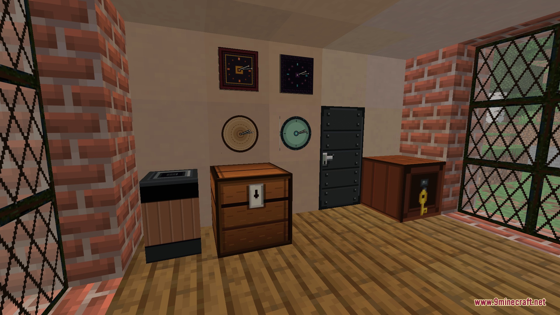 Fortress Interior Works Mod Screenshot 1 Fortress Interior Works Mod adds lockable doors decorative chests and wall clocks