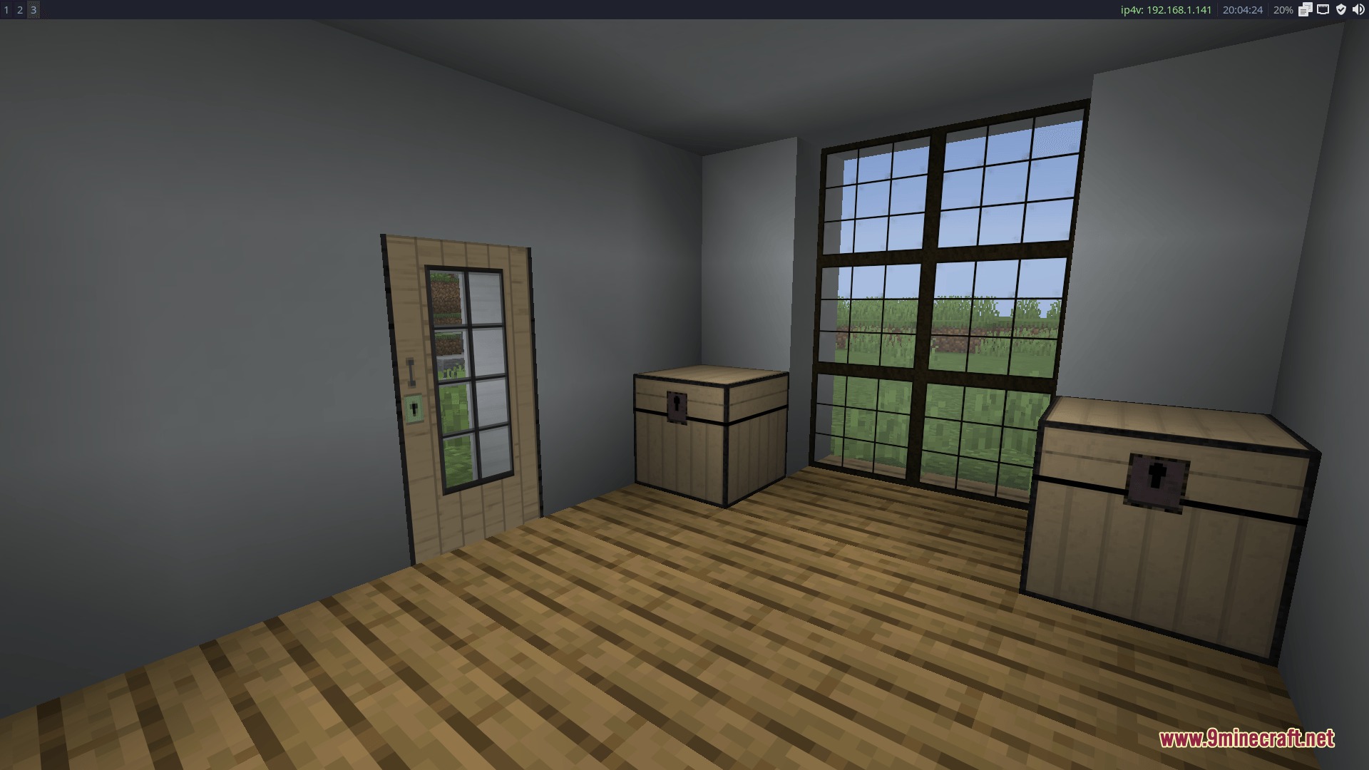 Fortress Interior Works Mod Screenshot 3 Fortress Interior Works Mod features a simple room with wooden furniture and windows