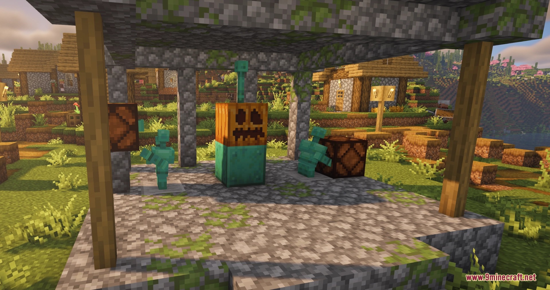 Friends&Foes Forge Neo Forge Mod Screenshot 8 Building a copper golem using a copper block and a pumpkin