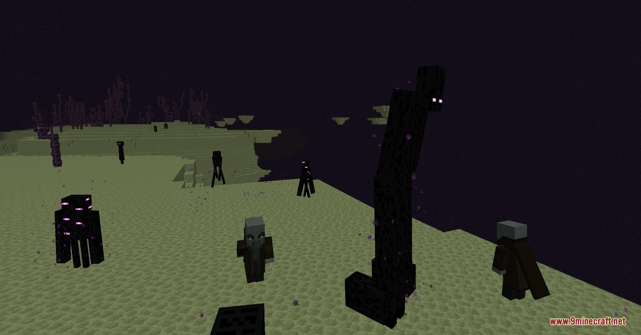 Frost's Expansion Mod Screenshot 4 Unique Enderman variants and Illagers explore the End dimension in Minecraft