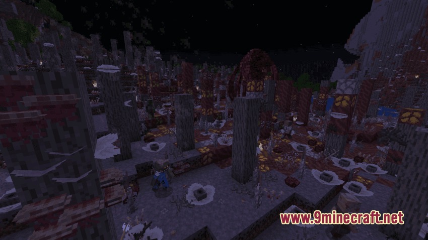 Fungal Infection Spore Infnexus Mod Screenshot 6 Infnexus core transforming the terrain into dangerous living fungal biomass