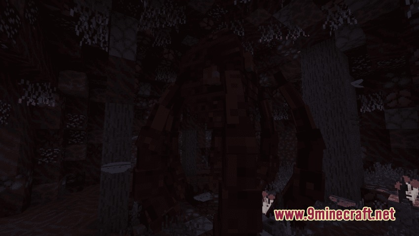 Fungal Infection Spore Infnexus Mod Screenshot 7 A massive Nexus core corrupting the surrounding terrain in a dark forest