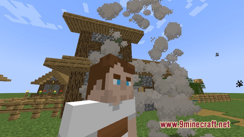 Futbol Argentino Mod Screenshot 7 A new neutral mob character stands in front of a wooden house