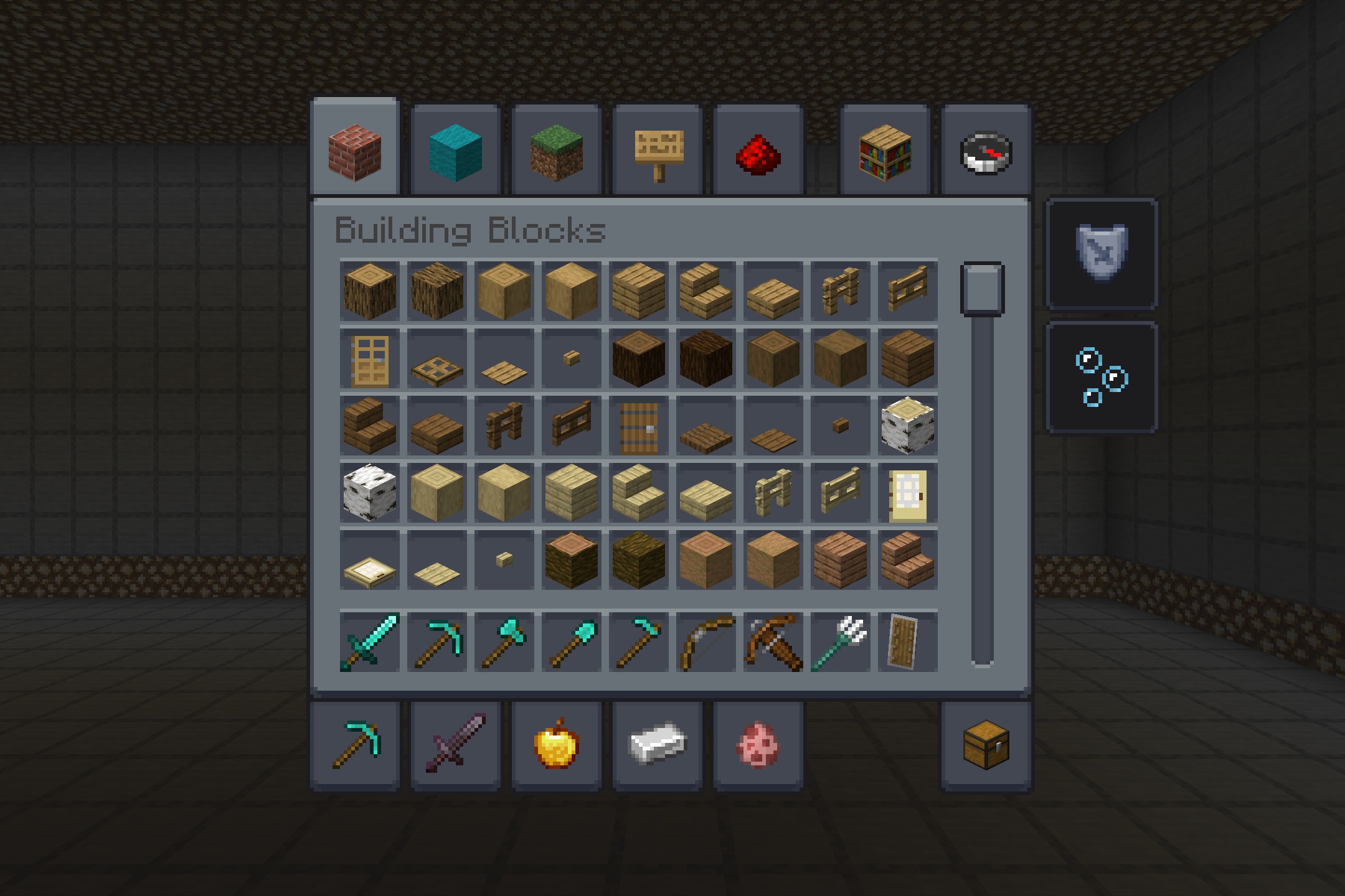 GUI Revision+ Resource Pack (26.2, 1.20.1) – Sleek Dark Mode Look for Vanilla — screenshot 1
