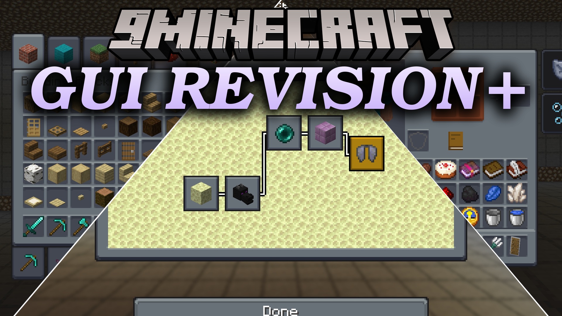GUI Revision+ Resource Pack (26.2, 1.20.1) – Sleek Dark Mode Look for Vanilla