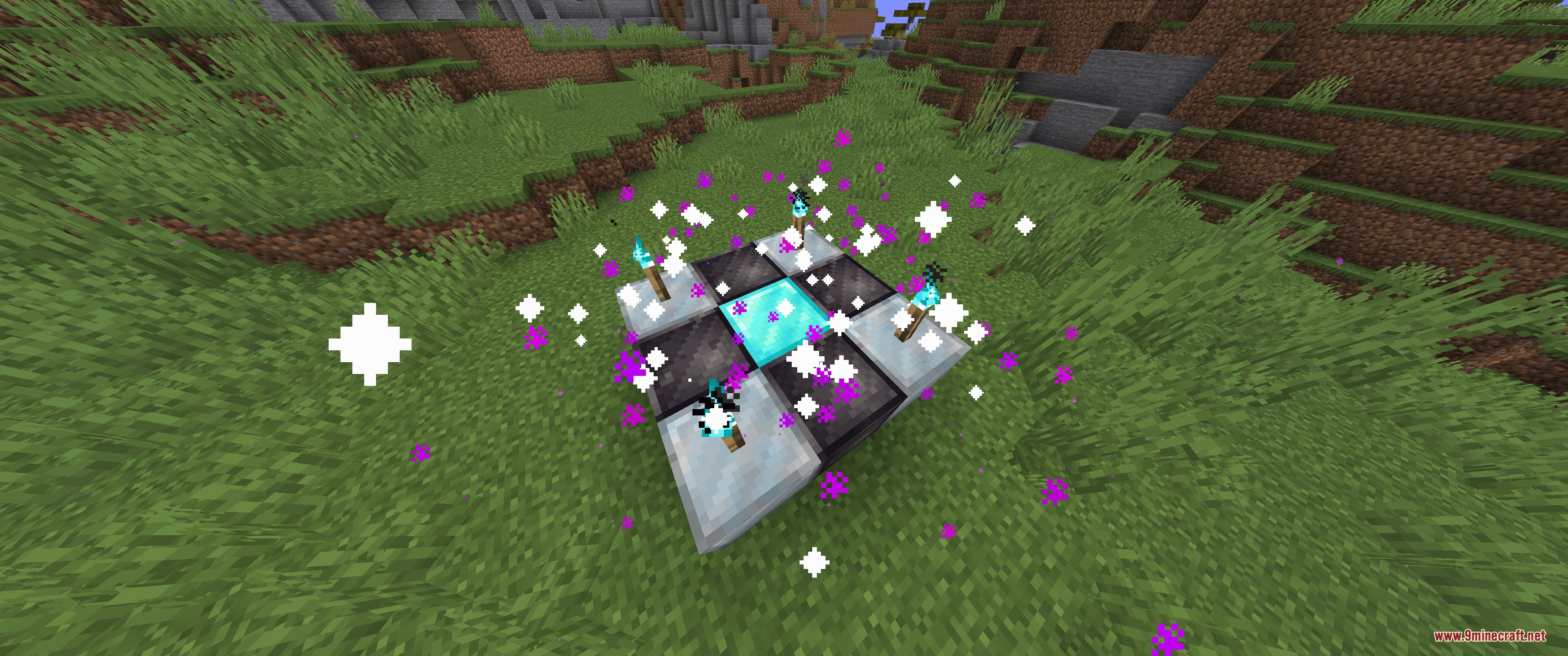 Activating the Galactus ritual with a diamond block and soul torches
