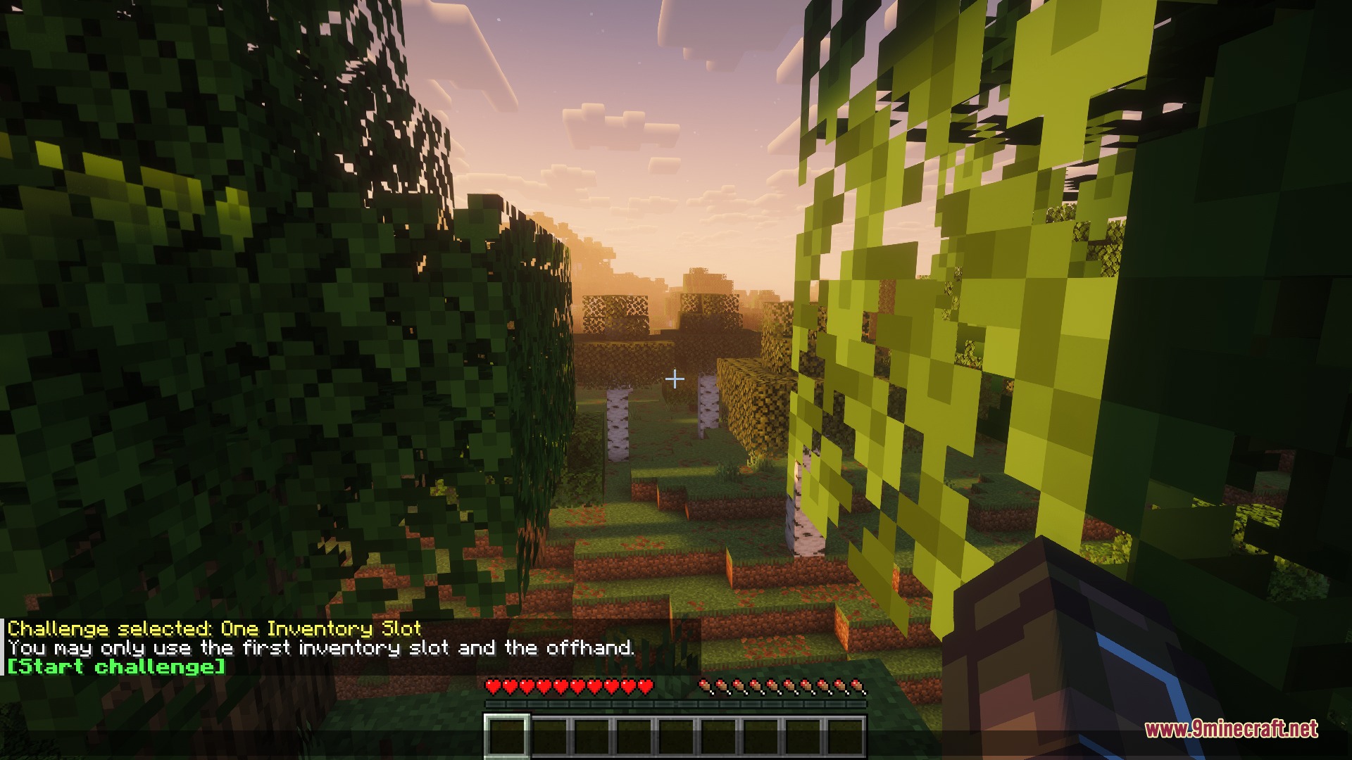 Gauntlet Grid Prime Mod Screenshot 1 A player selects a Gauntlet Grid Prime Mod challenge in a forest