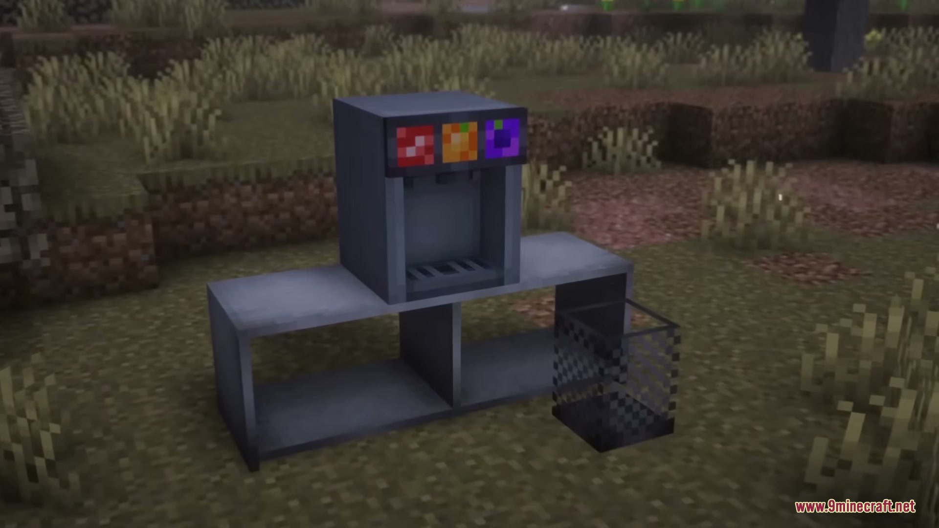 Generic FNAF Modification Mod Screenshot 11 A soda dispenser and trash bin from the Generic FNAF Modification Mod