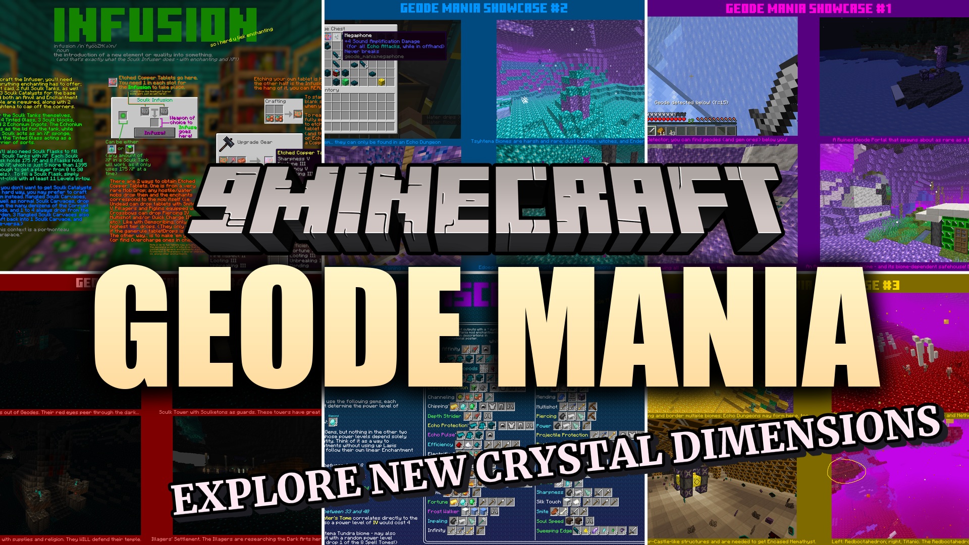 Geode Mania Mod (1.21.1, 1.20.1) – Conquer Crystal Dimensions with Sonic Blast