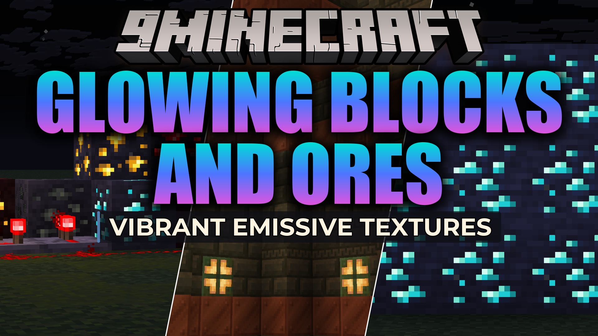 Glowing Blocks and Ores Resource Pack