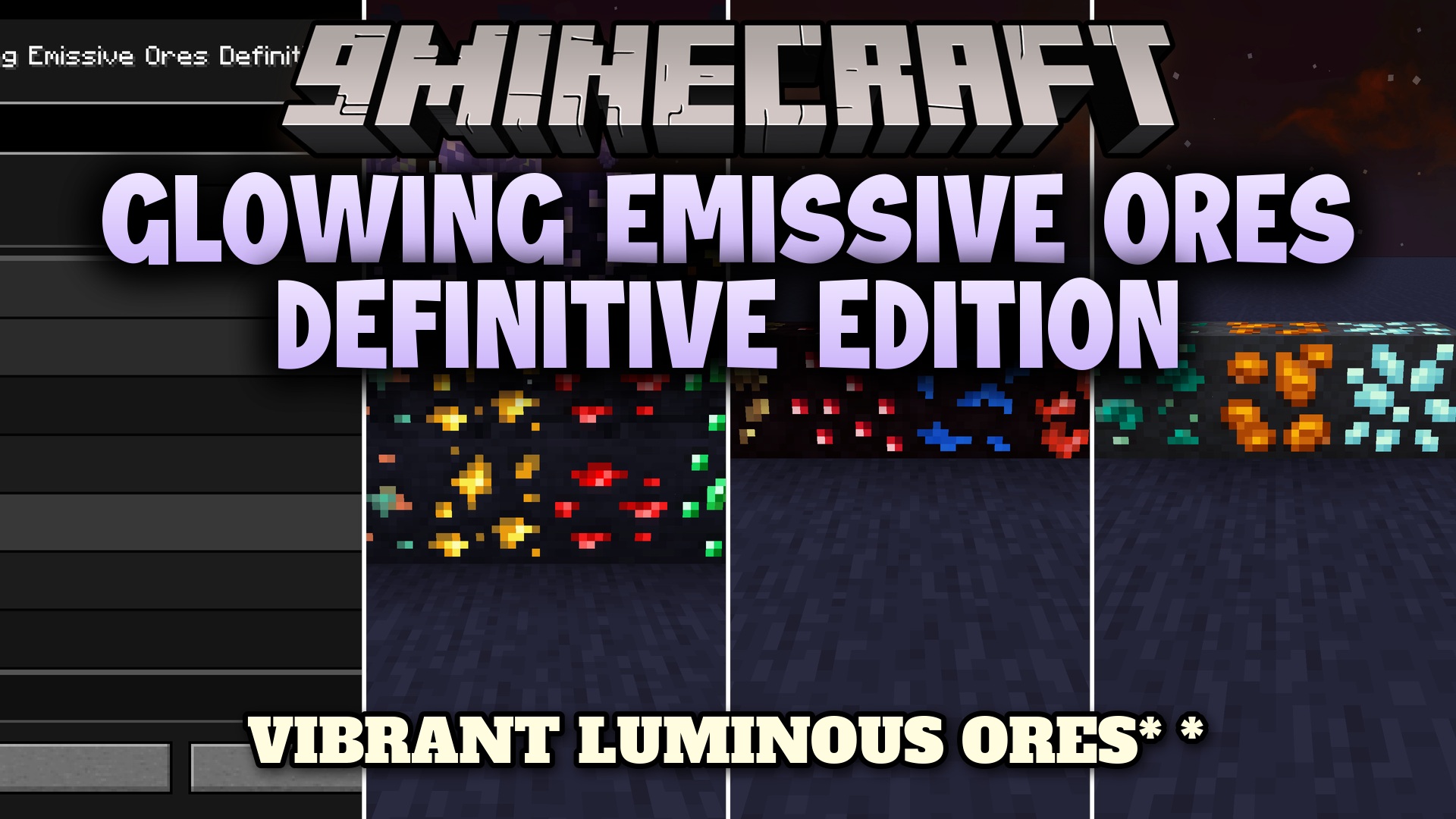 Glowing Emissive Ores Definitive Edition Mod