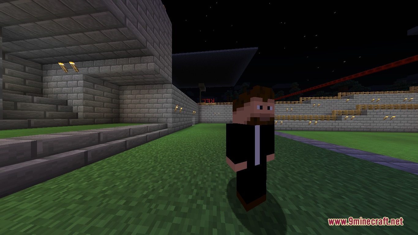 Grandmaster's Gambit Mod Screenshot 1 A grandmaster mob from the Grandmasters Gambit Mod stands in a stone courtyard