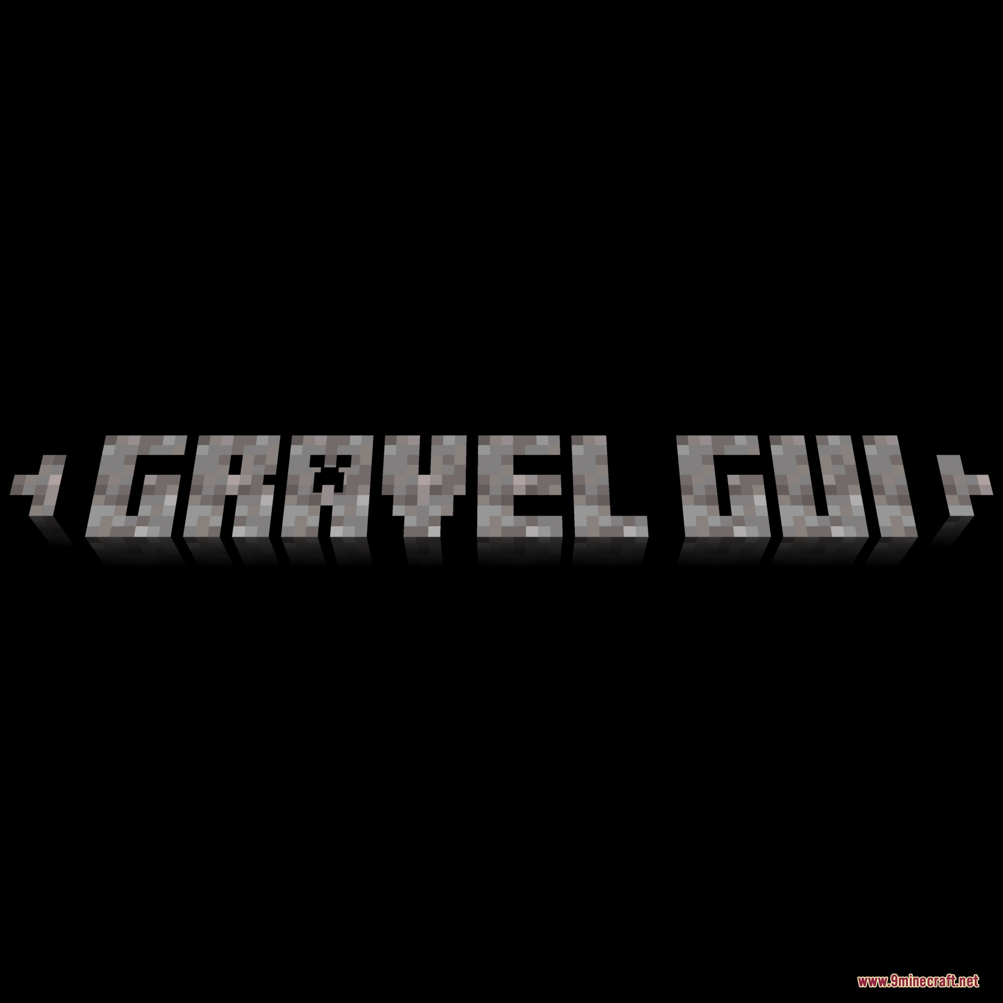 Gravel GUI Resource Pack Screenshot 1 Title screen for the Gravel GUI resource pack with a stone block texture