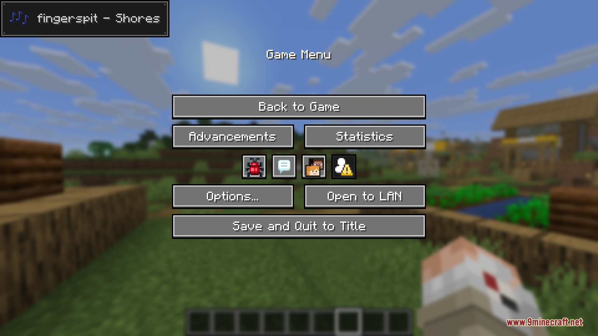 Gravel GUI Resource Pack Screenshot 3 The pause menu features clean animated buttons from the Gravel GUI Resource Pack