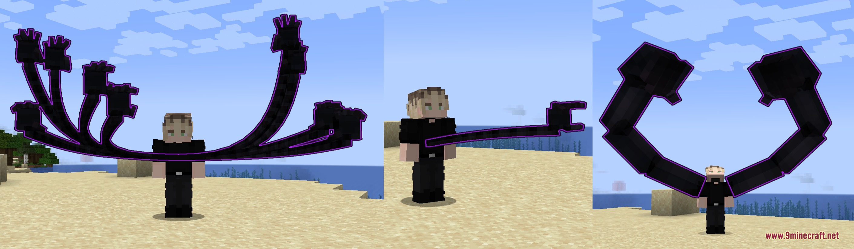 Hah Ueuh Re Zero Mod Screenshot 2 Player using the Unseen Hands ability with multiple dark purple arms