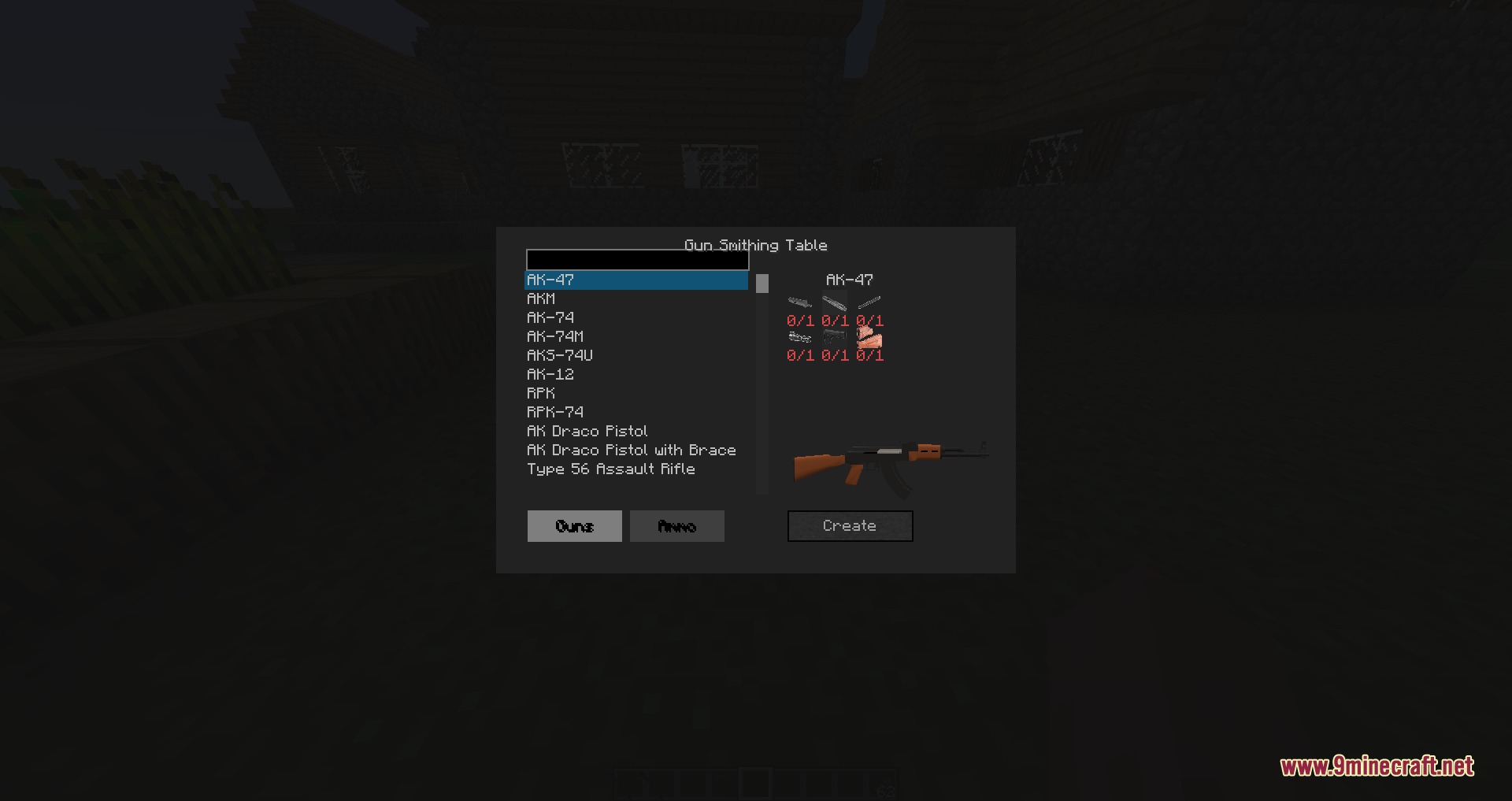 Hand Made Guns Overdrive Mod Screenshot 6 The Gun Smithing Table from Hand Made Guns Overdrive Mod crafting rifles