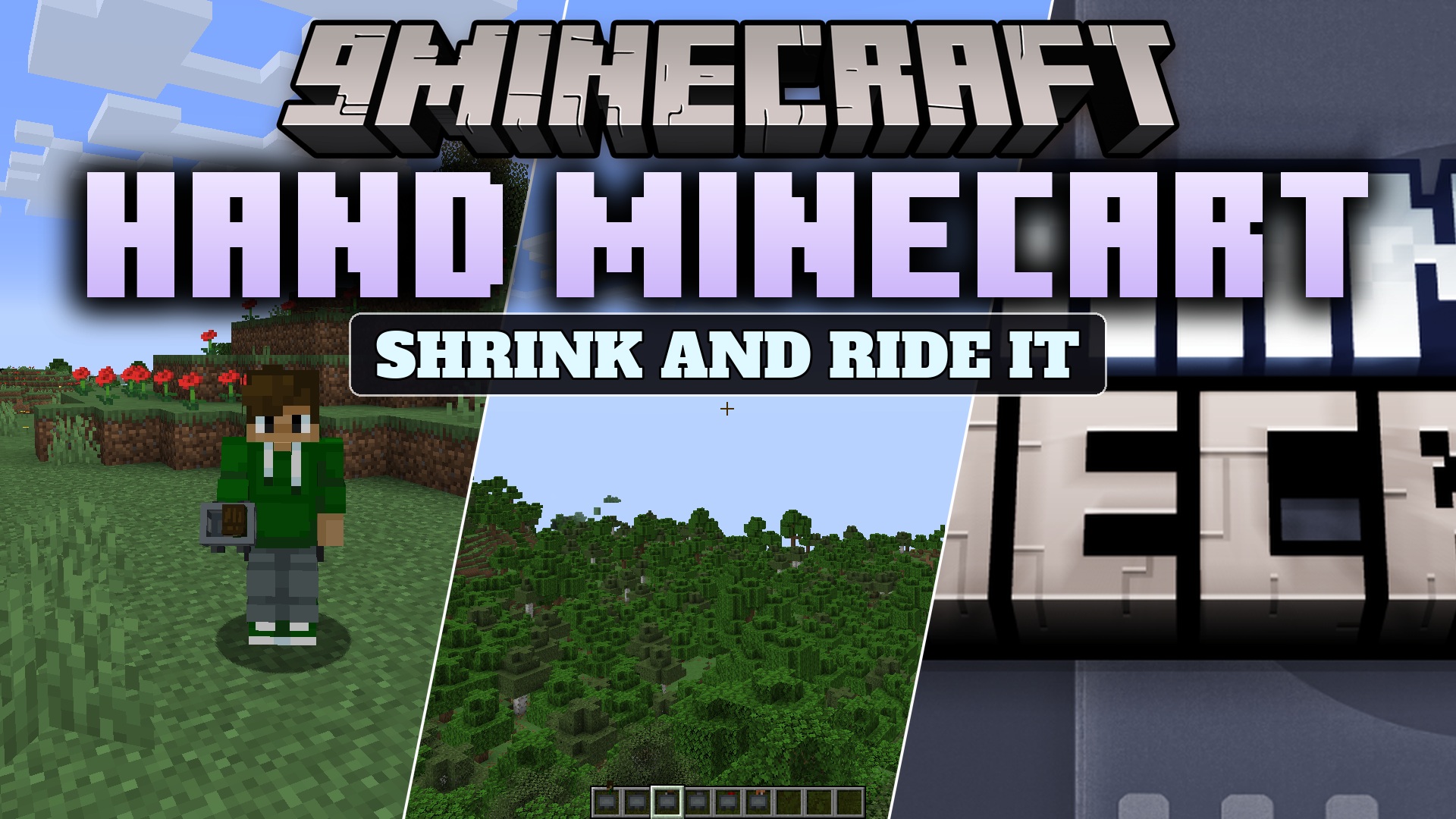 Hand Minecart Resource Pack (1.21.11) – Tiny 3D Minecarts in Your Hands