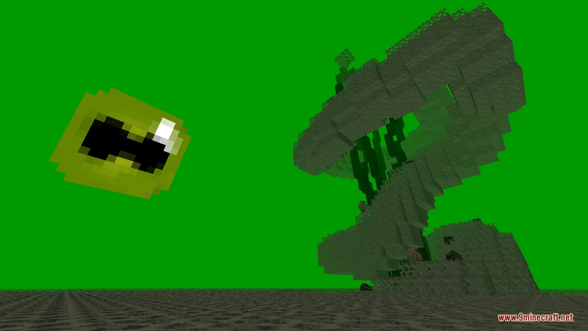 Hermaeus Mora Mod Screenshot 1 The eye of Hermaeus Mora watches over floating book structures in Apocrypha