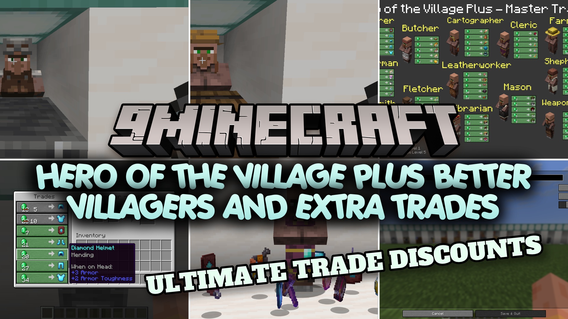 Hero of the Village Plus Better Villagers and Extra Trades Mod