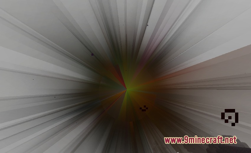 A radial motion blur effect when entering a dimension in Hostile Breach Protocol