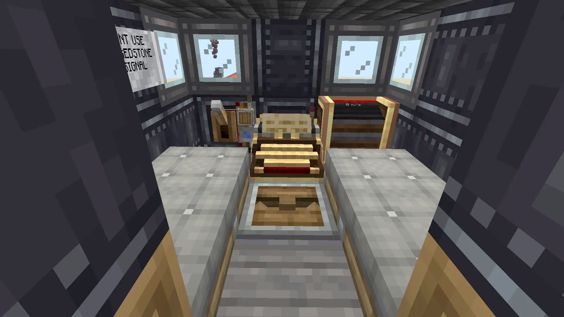 Hover Train Schematic Screenshots 3 Interior view of a train cockpit with windows and control panels