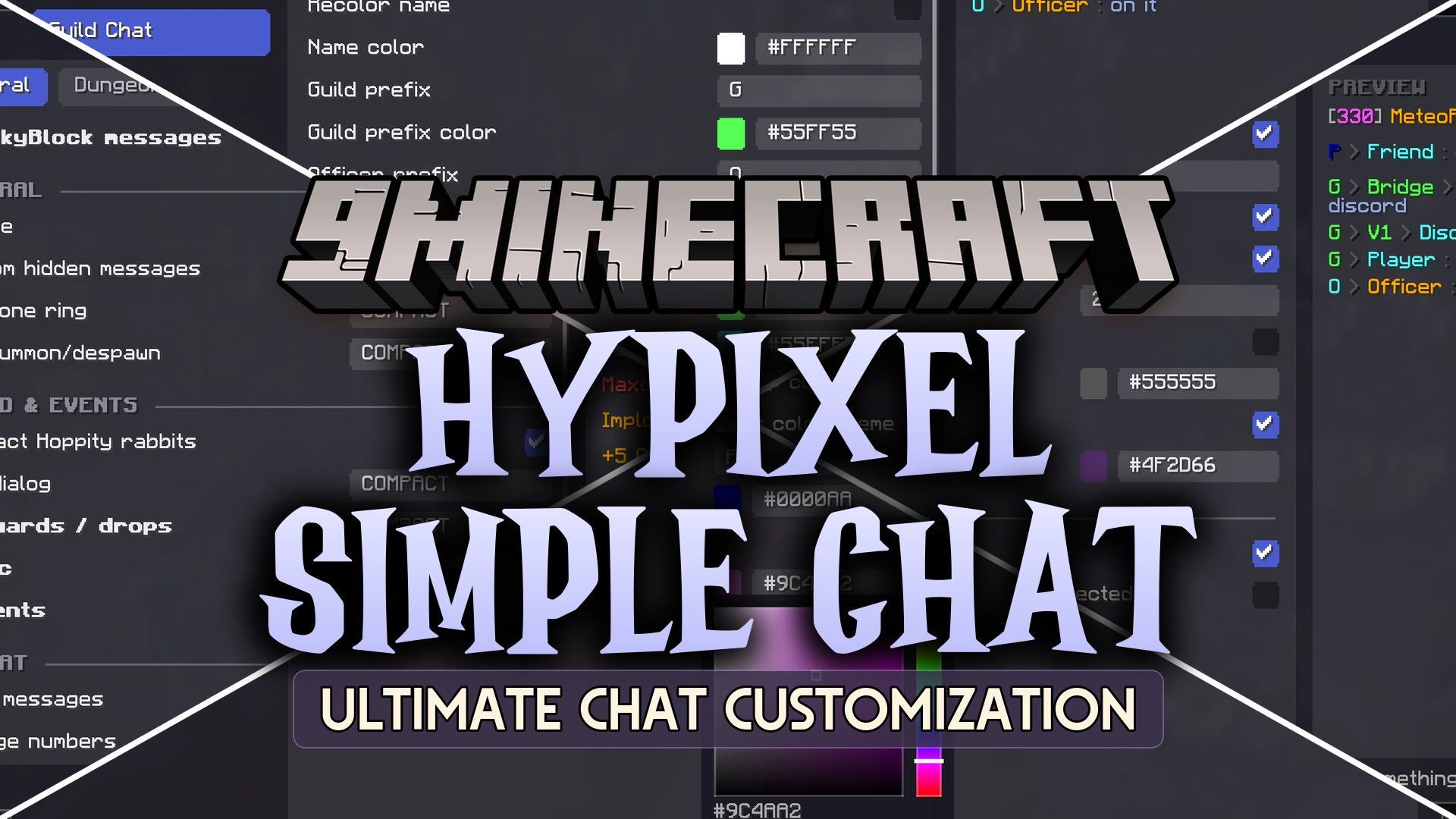 Hypixel Simple Chat Mod