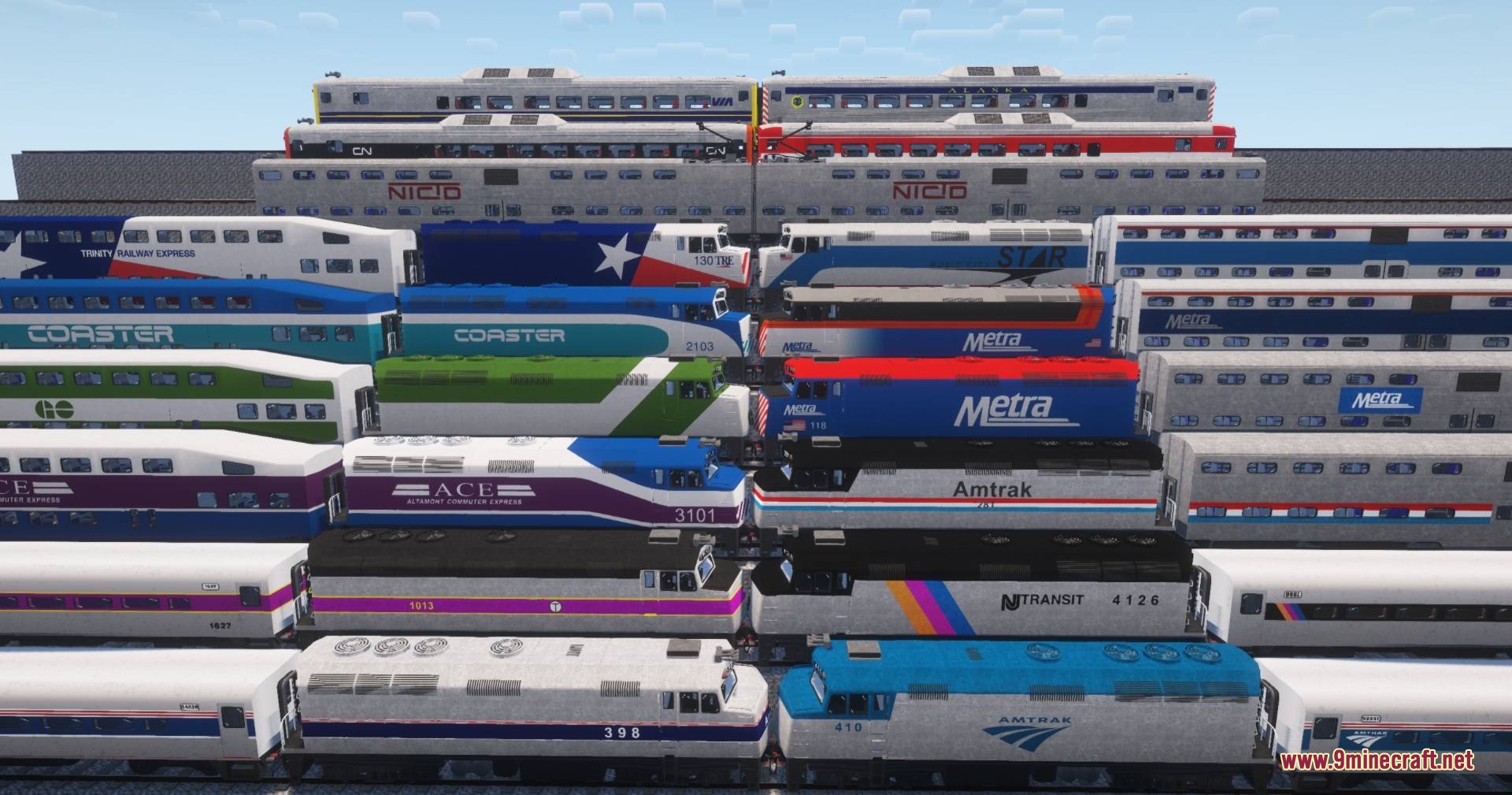 IR DE Ket's Global Train Pack for Immersive Railroading Resource Pack Screenshot 7 A wide variety of passenger trains and locomotives from the Global Train Pack