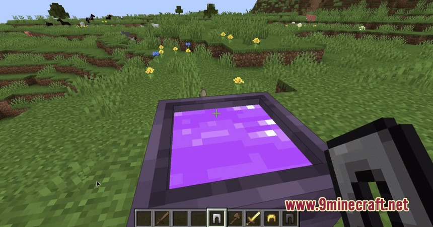 Infused Power Mod Screenshot 4 A player stands before an Arcane Cauldron filled with glowing purple liquid
