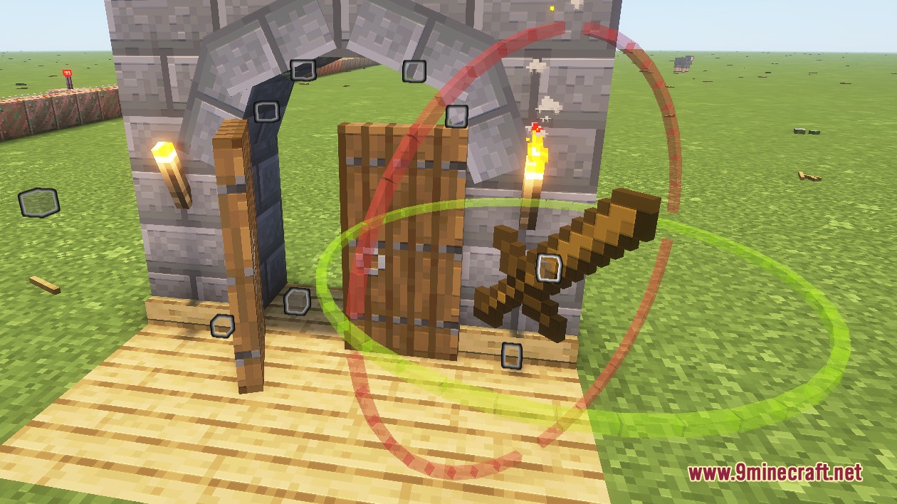 Inherent Statues Mod Screenshot 3 Using Inherent Statues Mod to rotate a wooden sword with circular tools