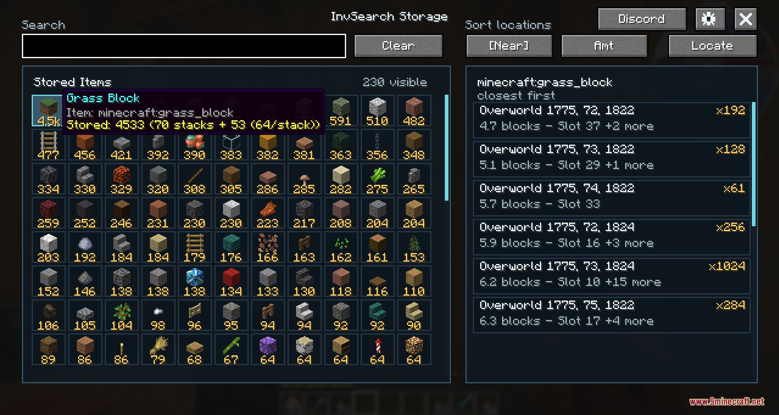Inv Search Mod (26.2, 26.1.2) – Find Any Stored Item Across Your Base in Seconds — screenshot 1