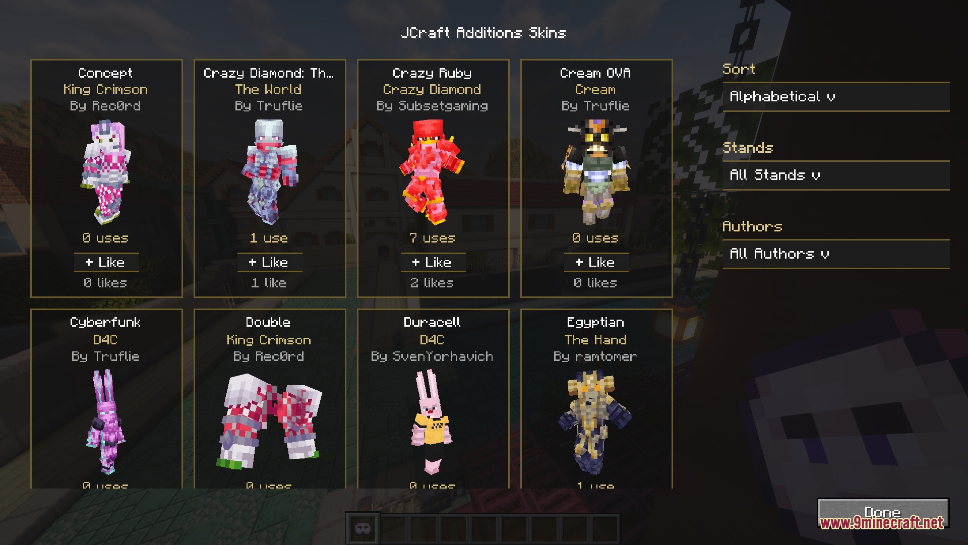 J Craft Additions by Subsetg4ming Mod (1.20.1) – Master Timestop and JoJo Stand — screenshot 1