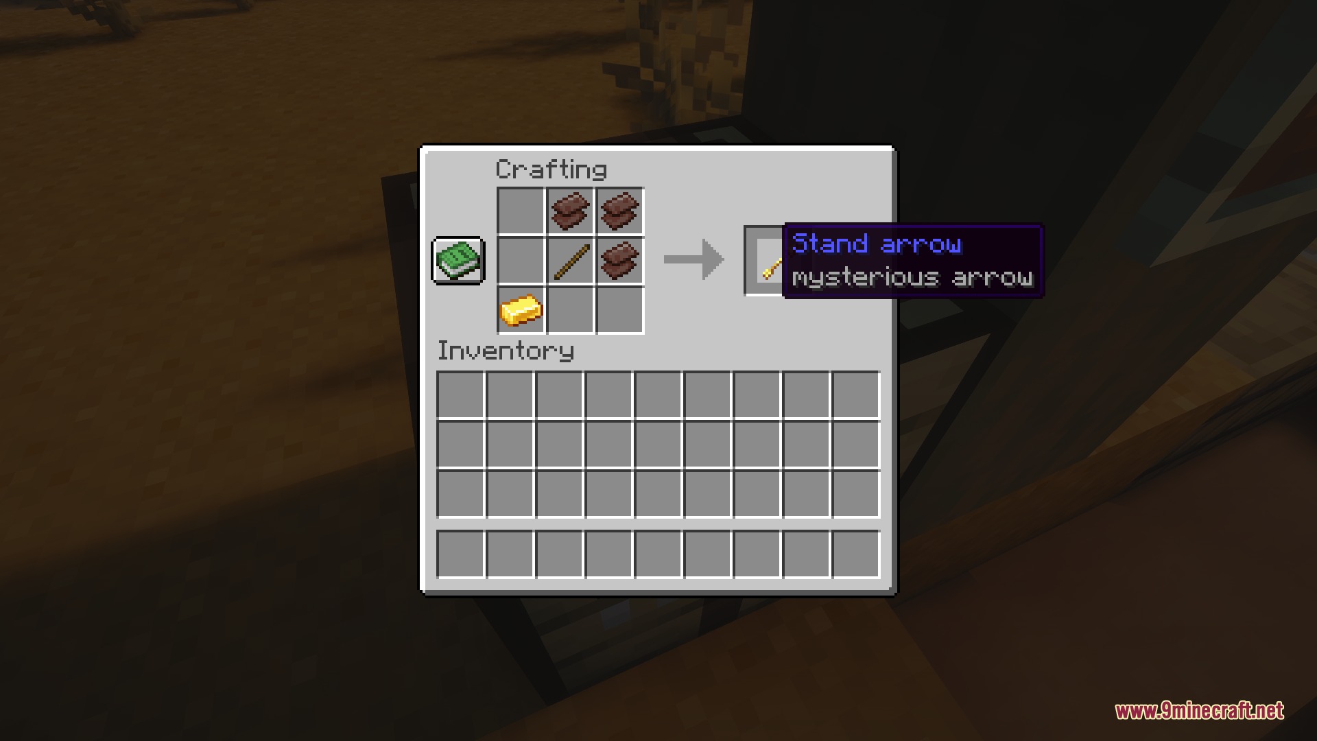 Crafting recipe for a Stand arrow in JOJO Stone Block Crusaders Mod