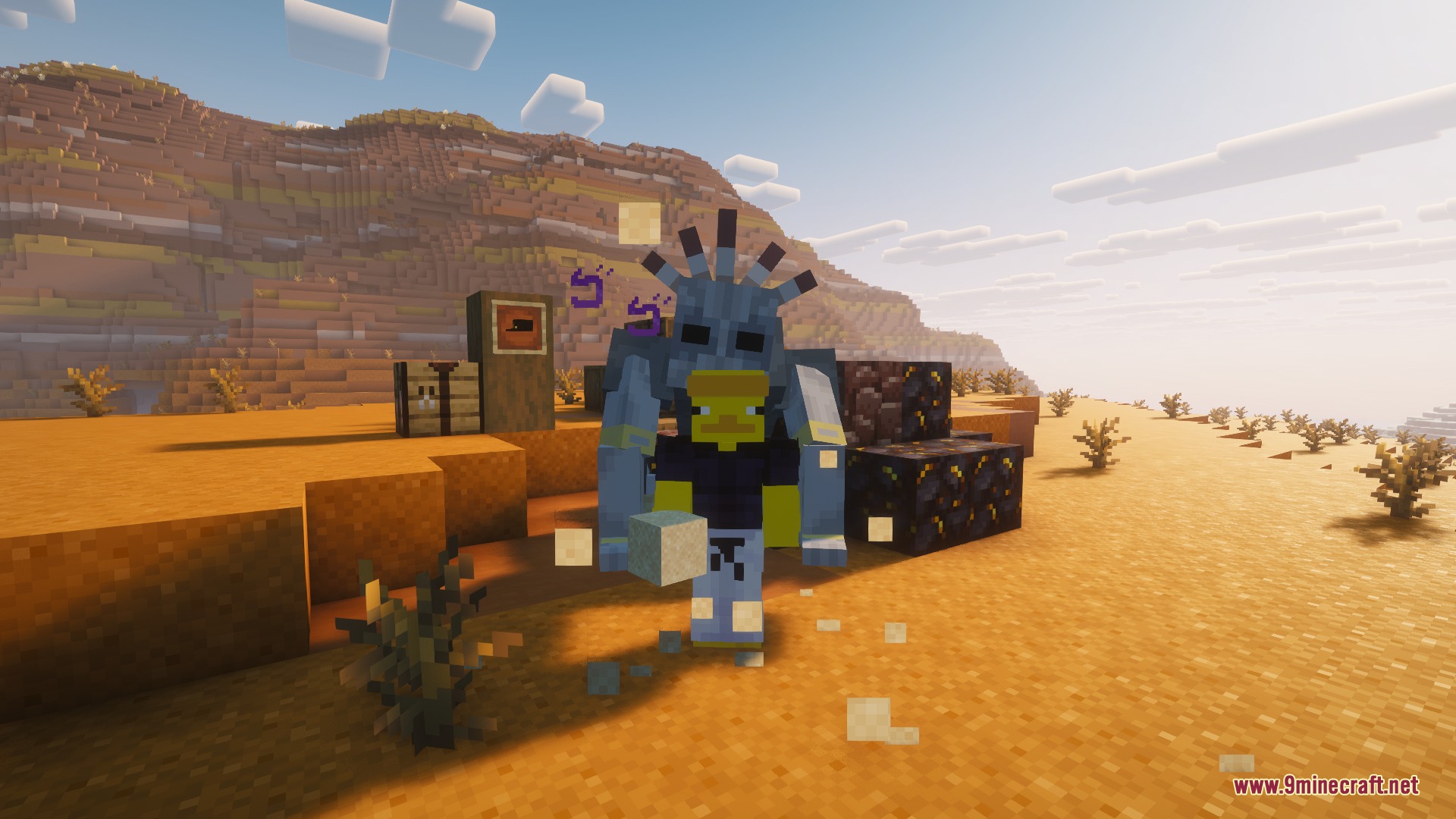 A player summons The Fool using the JOJO Stone Block Crusaders Mod