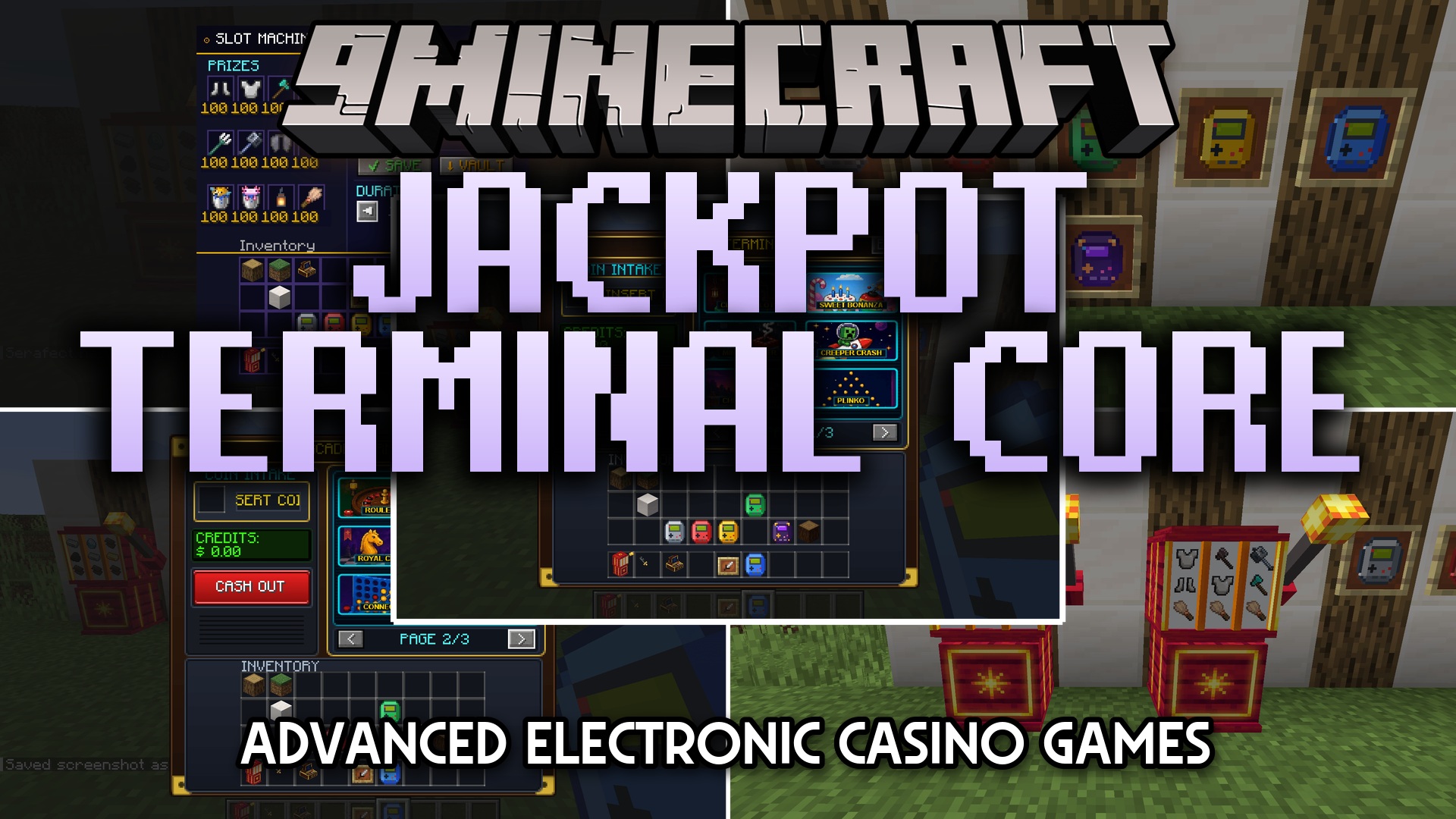 Jackpot Terminal Core Mod (1.21.1) – Play Casino Minigames and Bet with Friends