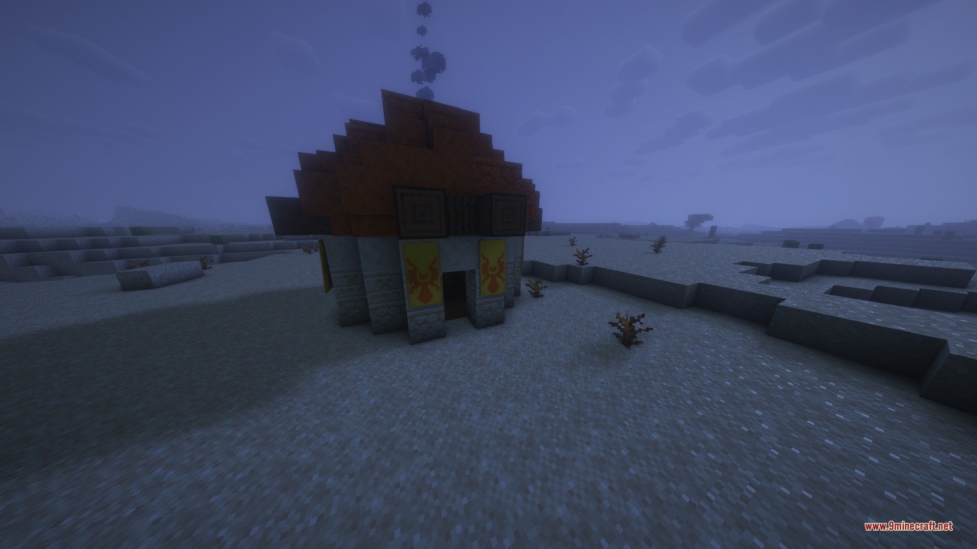 Katters Structures Dungeon Data Pack Screenshot 1 A desert structure from Katters Structures Dungeon Data Pack with yellow banners