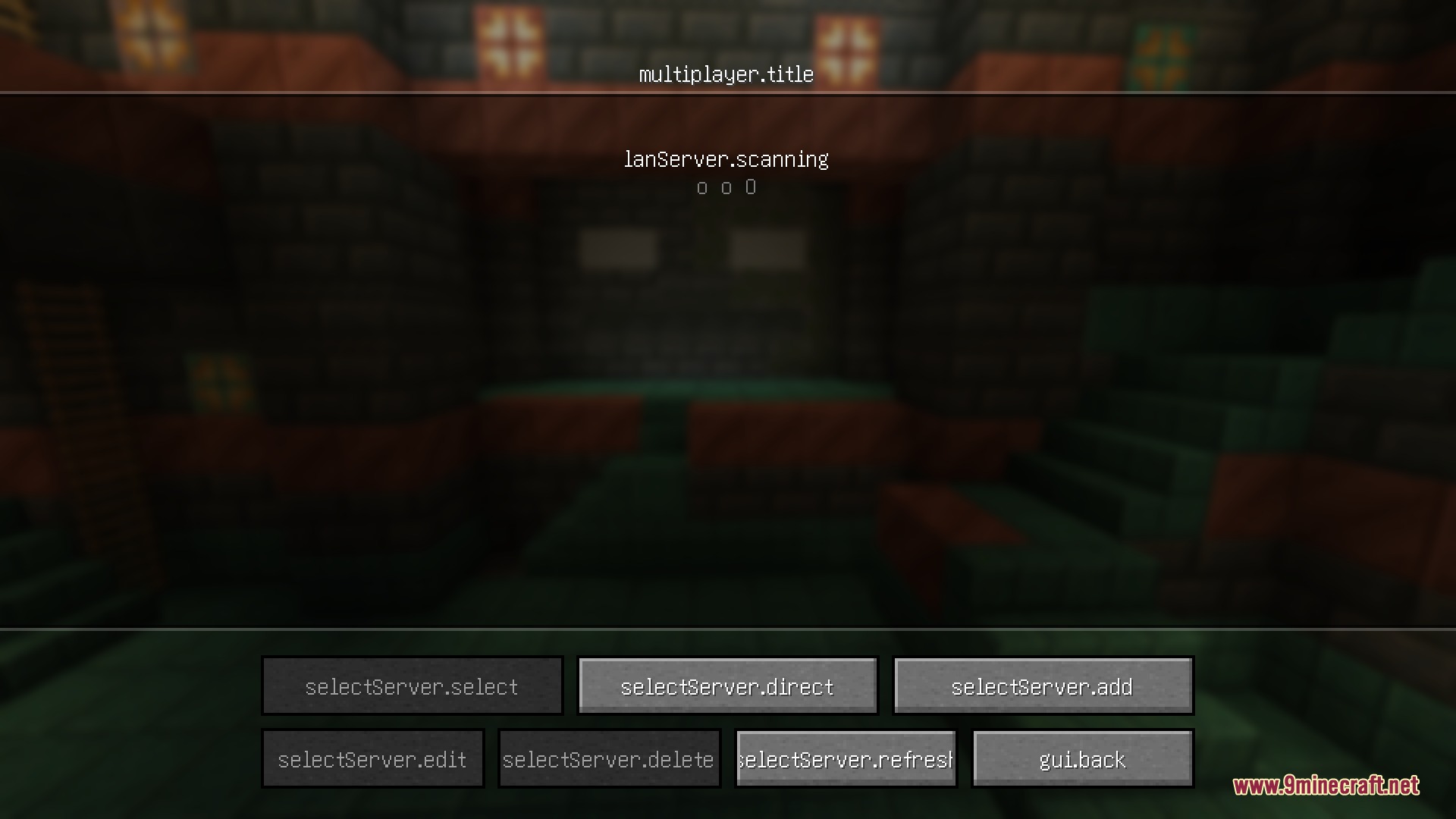 Key Language Pack Resource Pack Screenshot 8 Multiplayer server selection screen showing technical translation keys for menu options