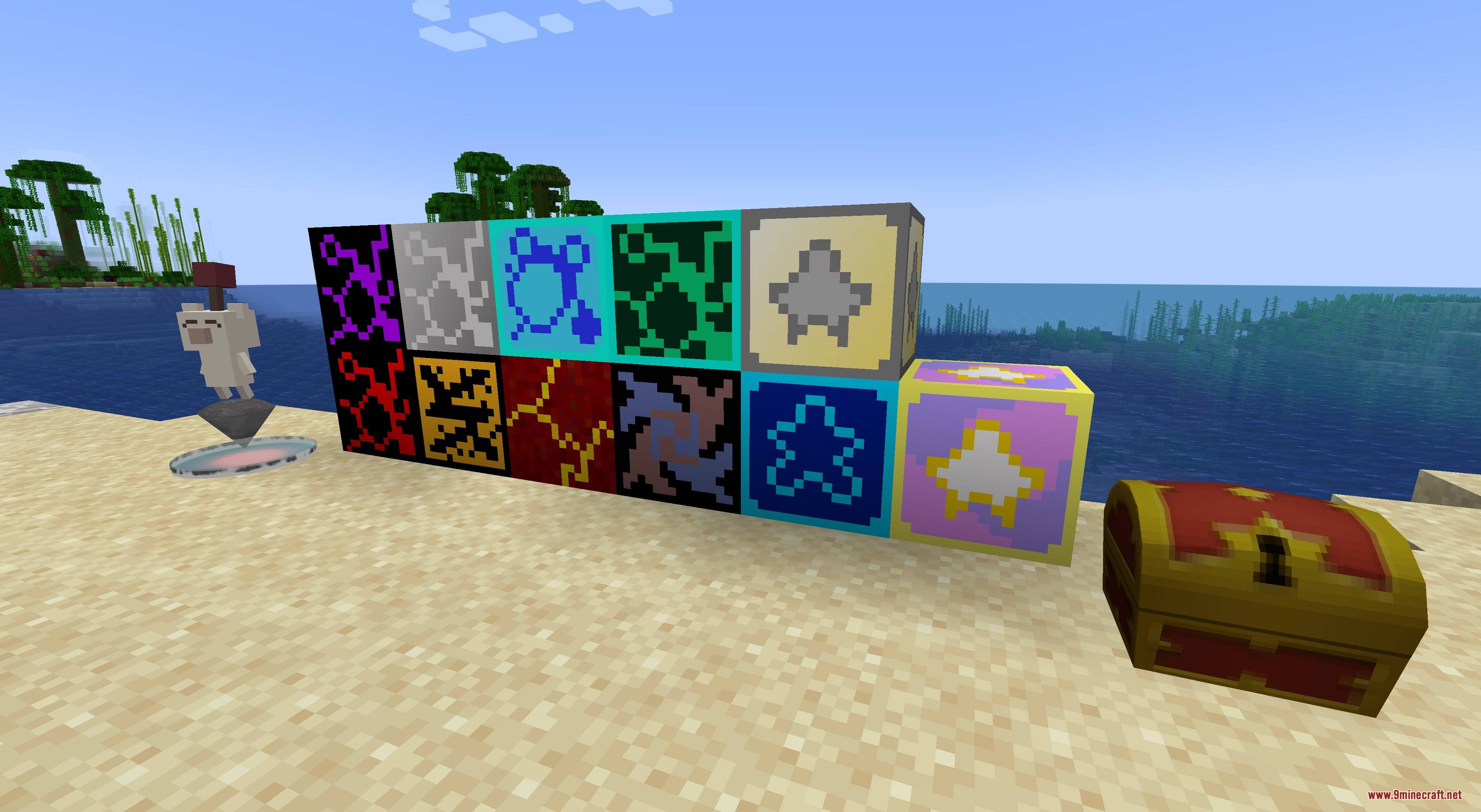 Kingdom Keys 2 Mod Screenshot 6 A row of colorful Bug Blox from the Kingdom Keys mod on a beach