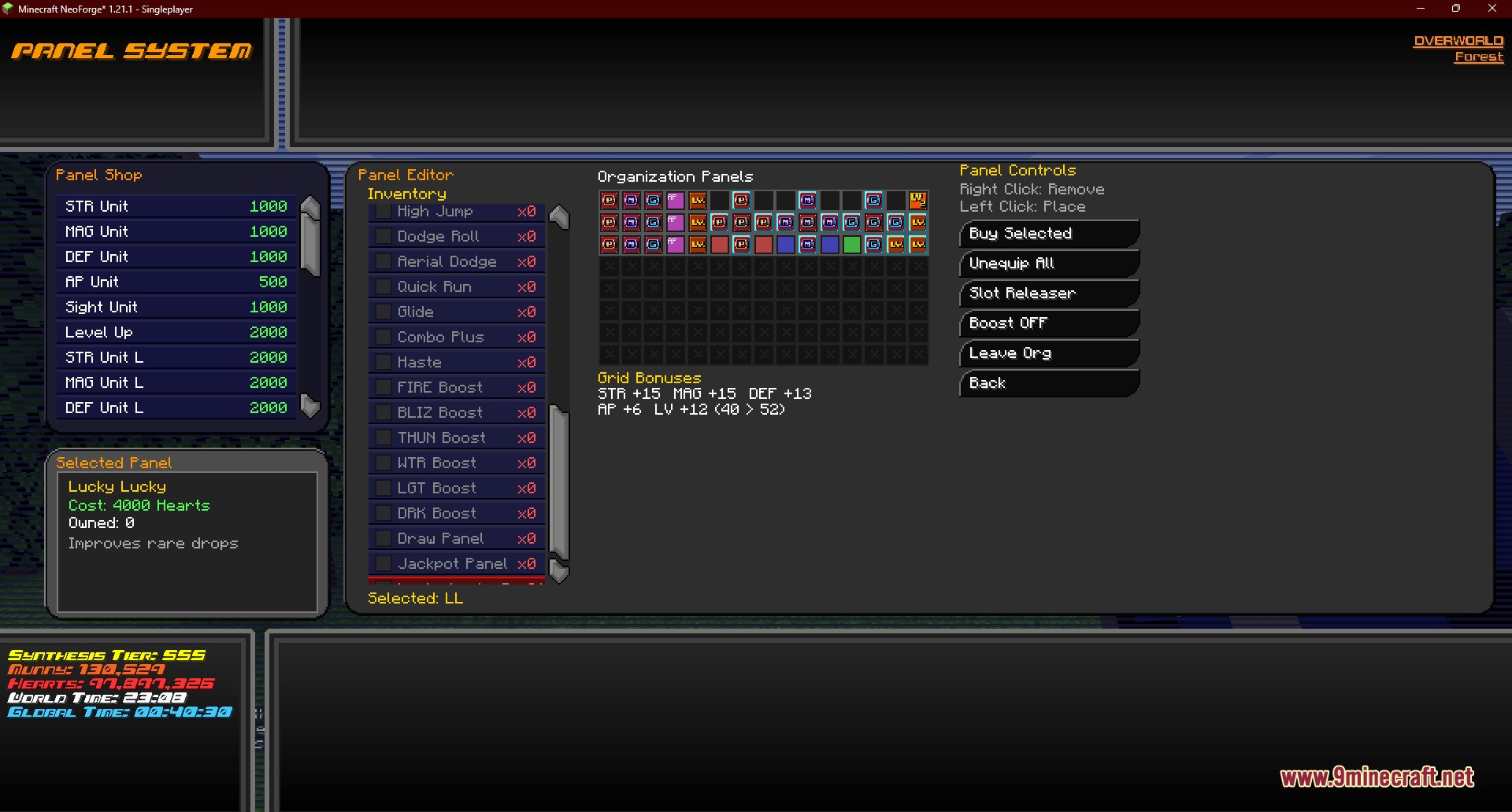 Kingdom Keys Re Mind Mod Screenshot 1 The Kingdom Keys Re Mind panel system for managing character stats