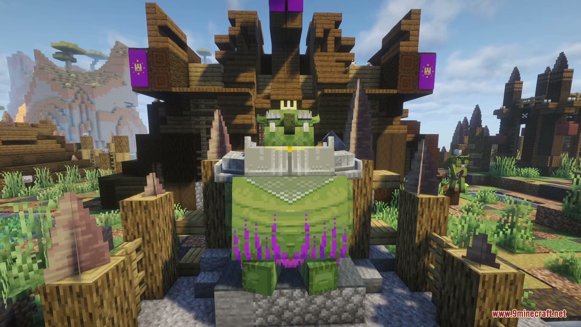 Kings & Monsters Mod Screenshot 1 The Ogre King from Kings and Monsters Mod sits on his stone throne