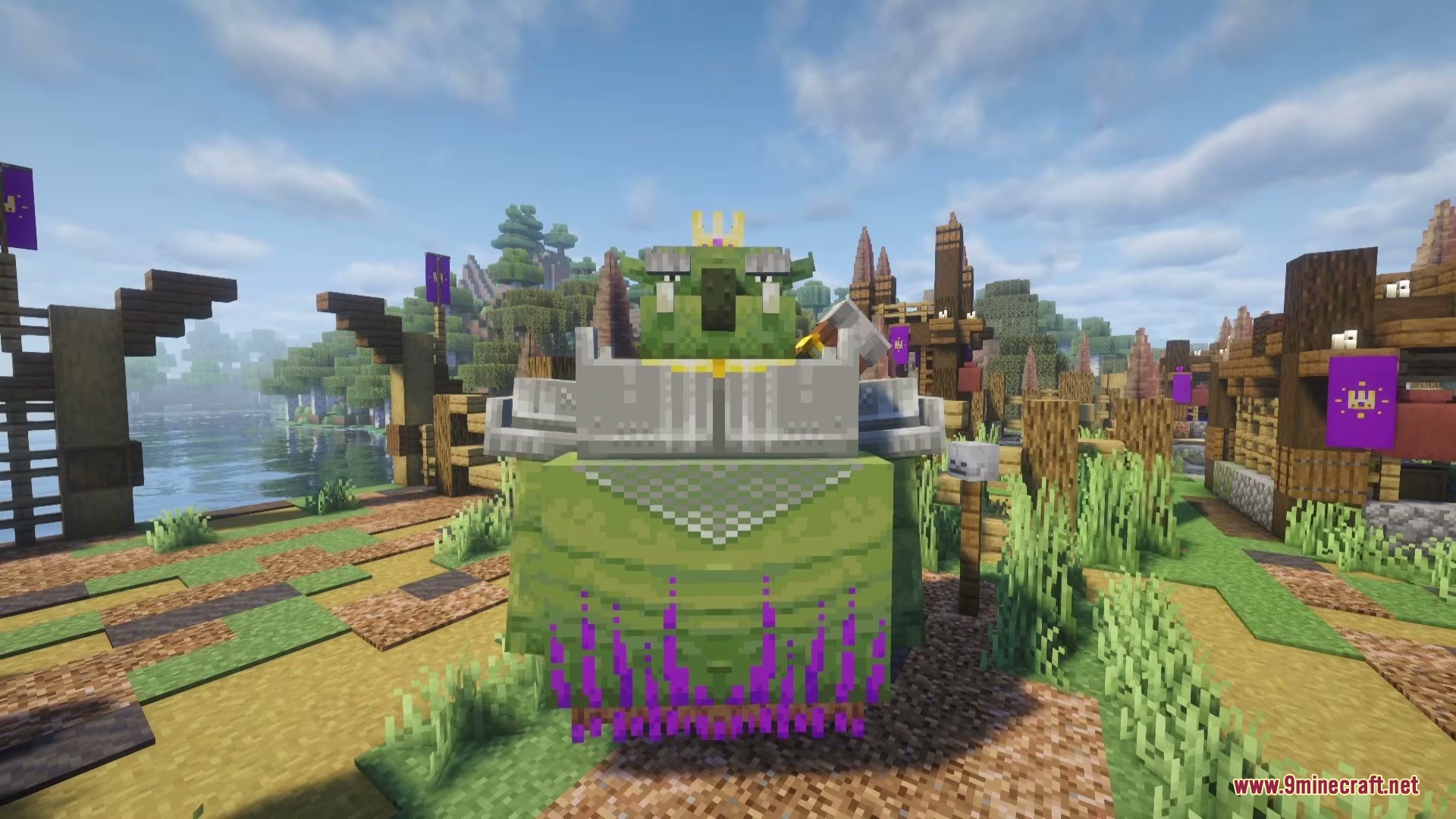 Kings & Monsters Mod Screenshot 8 The Ogre King from Kings and Monsters mod standing in a village