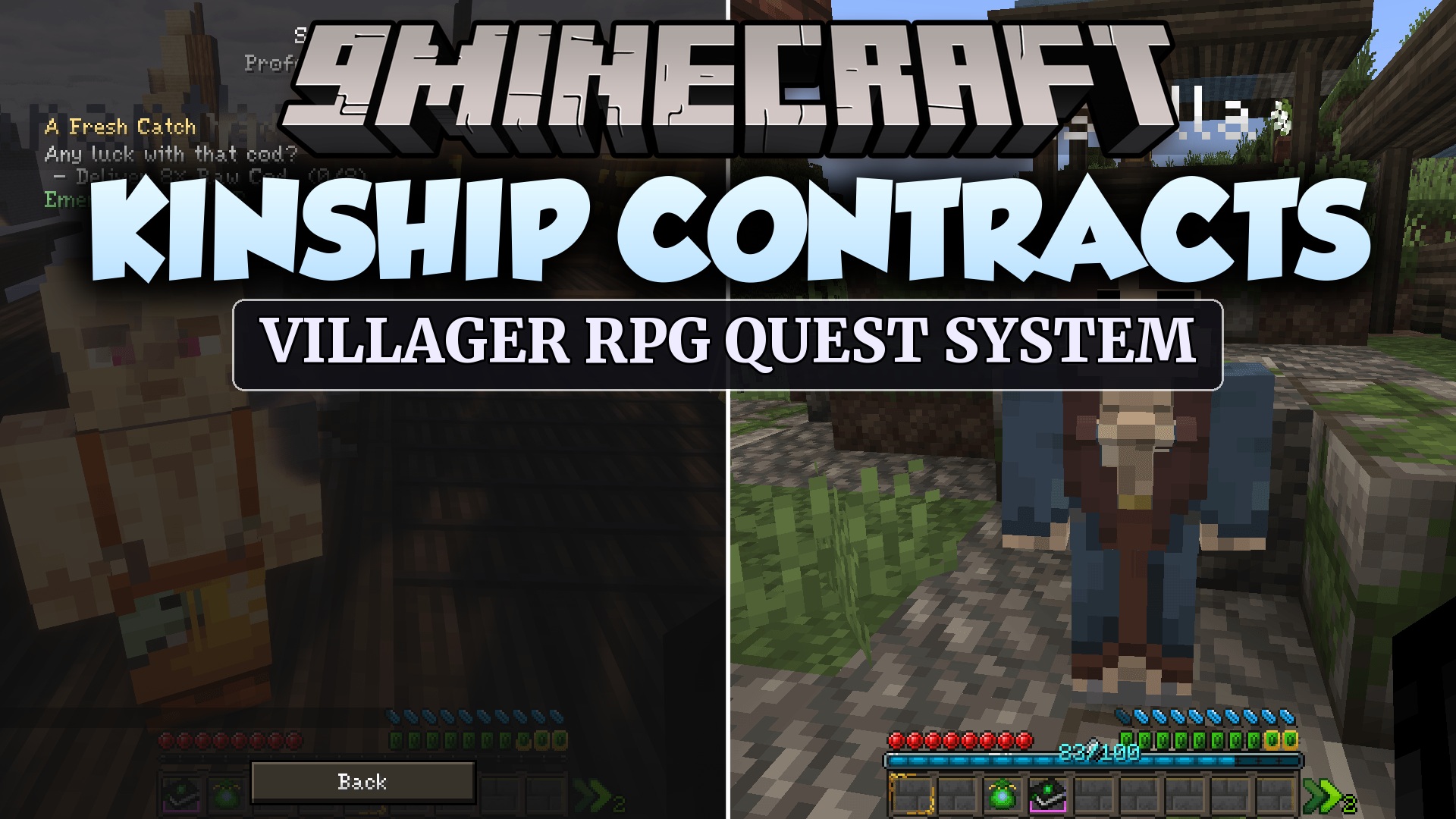 Kinship Contracts Mod (1.21.1, 1.20.1) – Take on Village Quests to Earn Trust