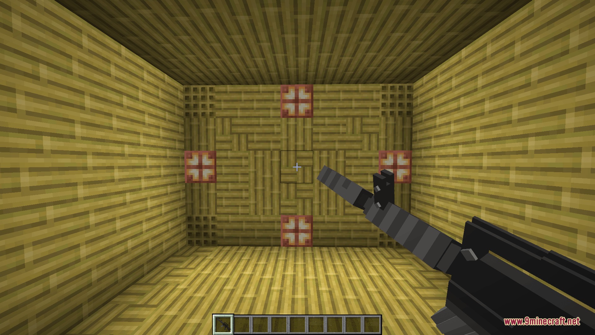 Knives & Guns Resource Pack Screenshot 7 A player holding a black M4A1S rifle in a bamboo room
