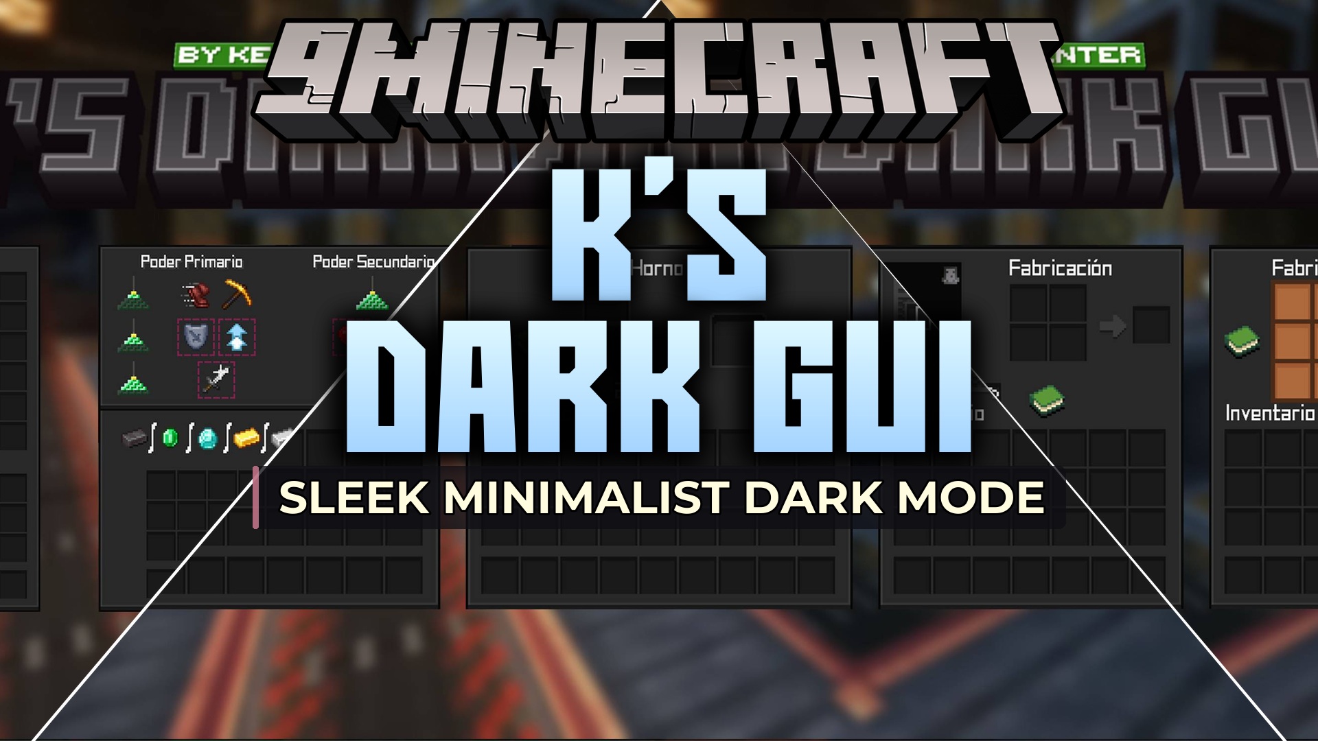 K's DARK GUI Resource Pack (1.21.11, 1.21.1) – Sleek Dark Mode Overhaul